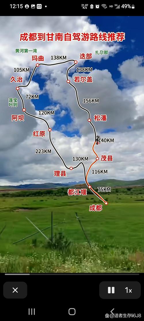 甘肃到成都自驾游路线推荐