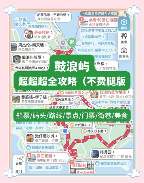 鼓浪屿岛上所有景点门票价格