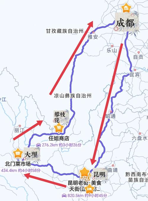 攀枝花到丽江自驾游路线