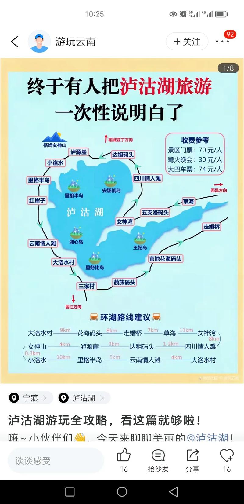 成都到泸沽湖自驾游路线