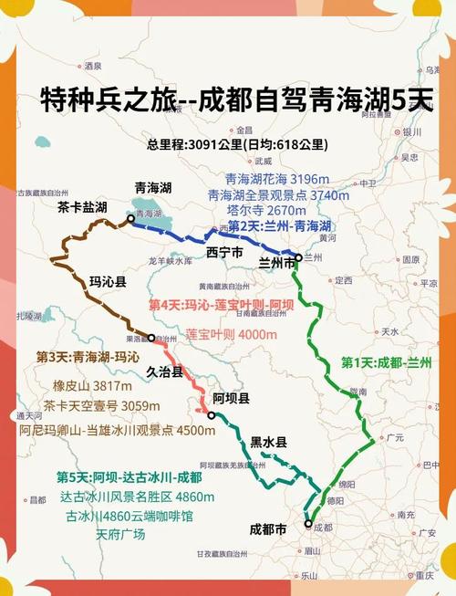 重庆到青海湖自驾游路线
