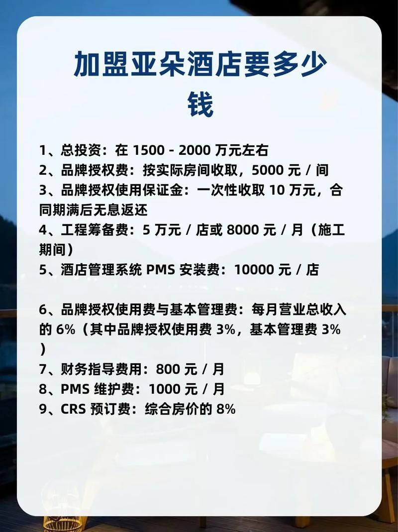 快捷酒店加盟费多少钱