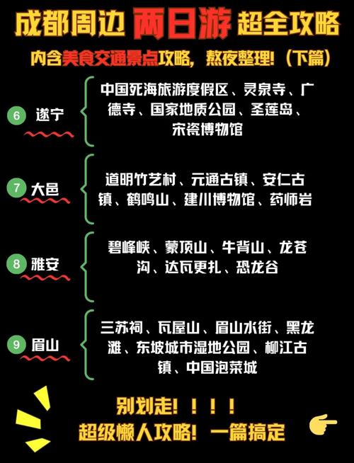 成都周边2日自驾游推荐