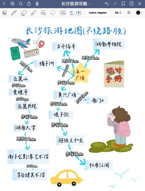 长沙市旅游地图景点分布