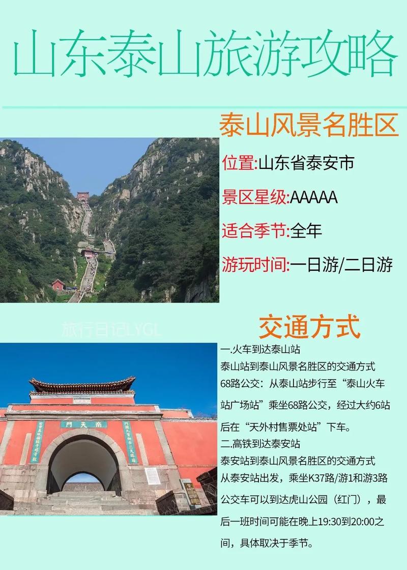 山东风景区旅游景点排行