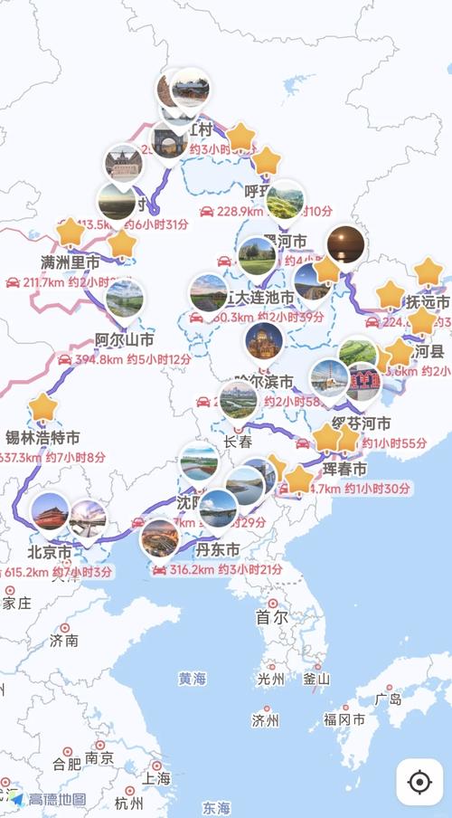 大连内蒙自驾游路线图