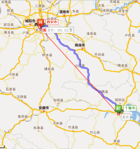 十堰到西安自驾游路线