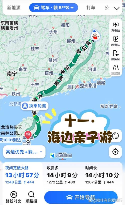 南昌到三亚自驾游路线