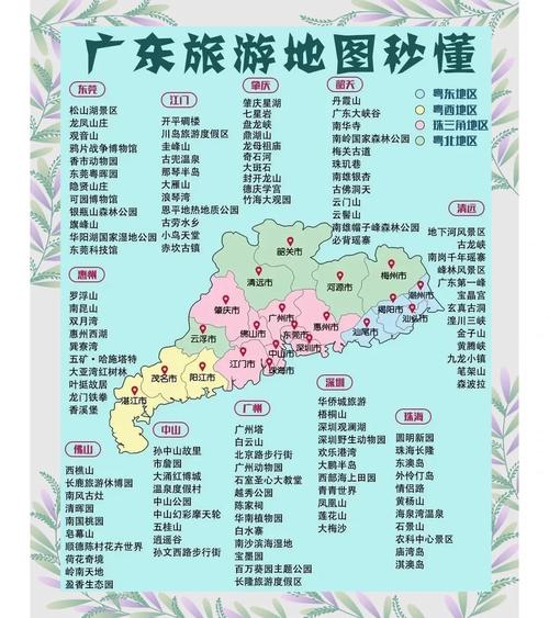 广东省旅游地图景点地图