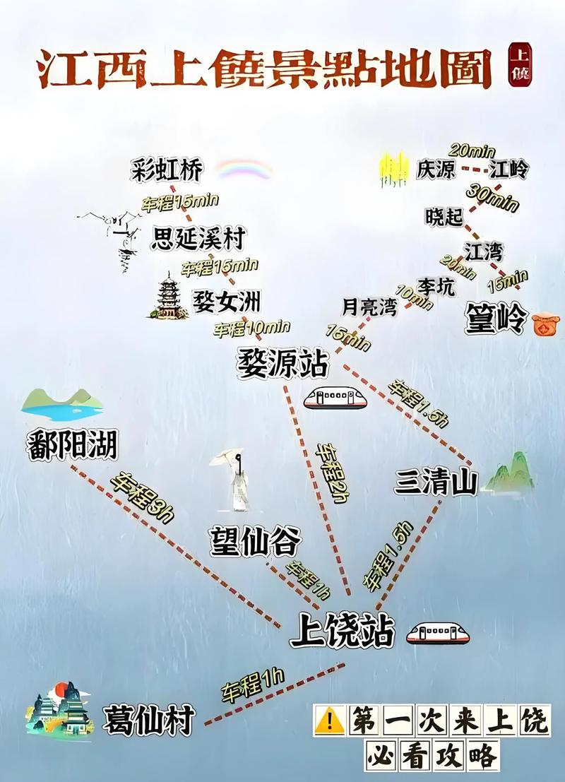 上饶旅游景点地图高清版