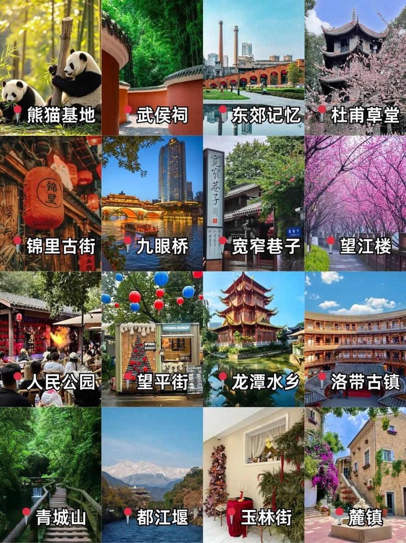 成都市的旅游景点有哪些