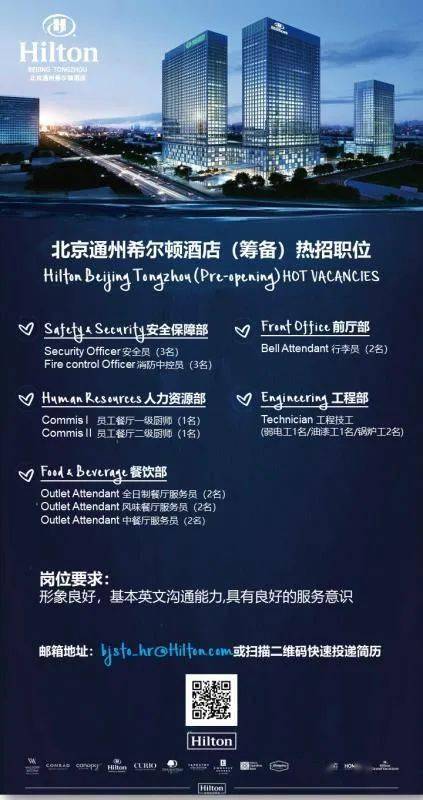 泰州希尔顿酒店招聘