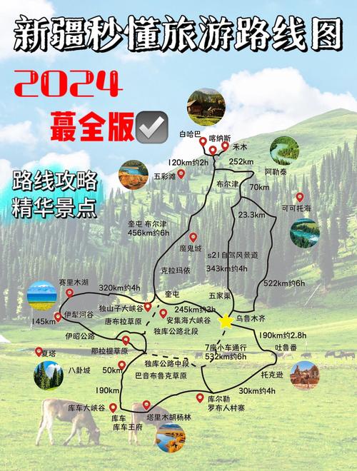 新疆自驾游攻略路线图