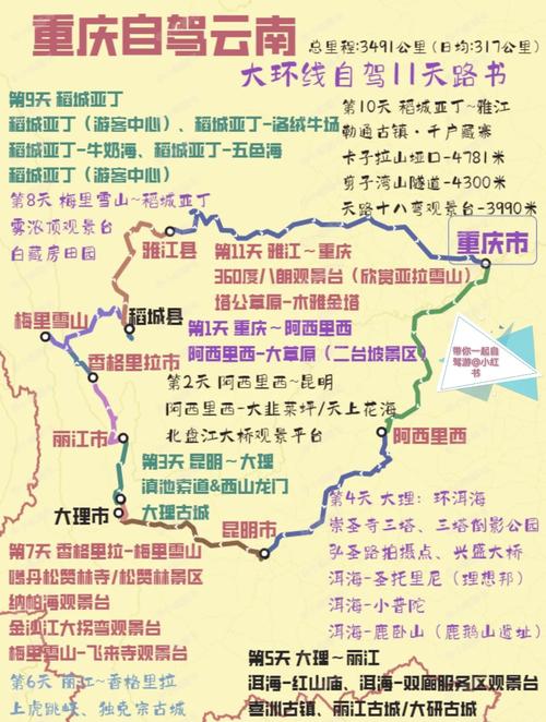 重庆到云南自驾游时间