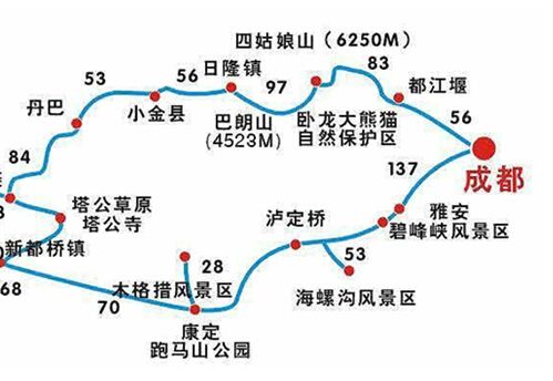成都到康定4日自驾游