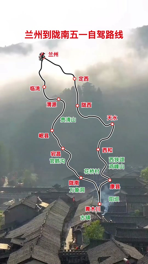 酒泉到陇南自驾游路线