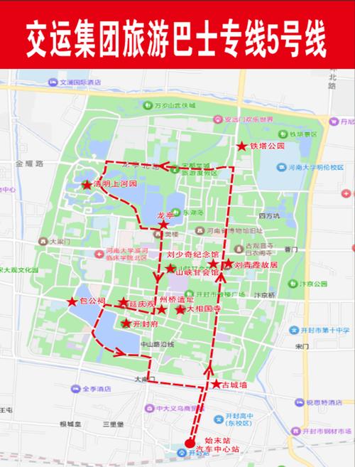 开封旅游自驾游路线图