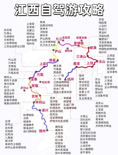 吉安附近自驾游路线图