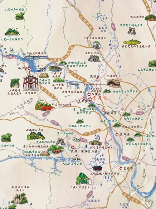 宜昌周边自驾游线路图