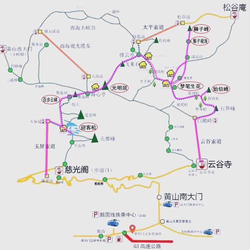 黄山自驾游最佳路线图