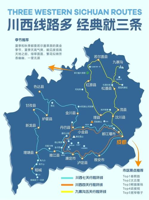 成都到川西自驾游线路