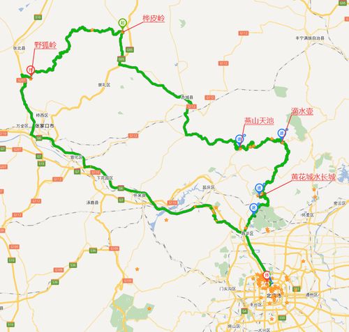 张北到天路自驾游路线