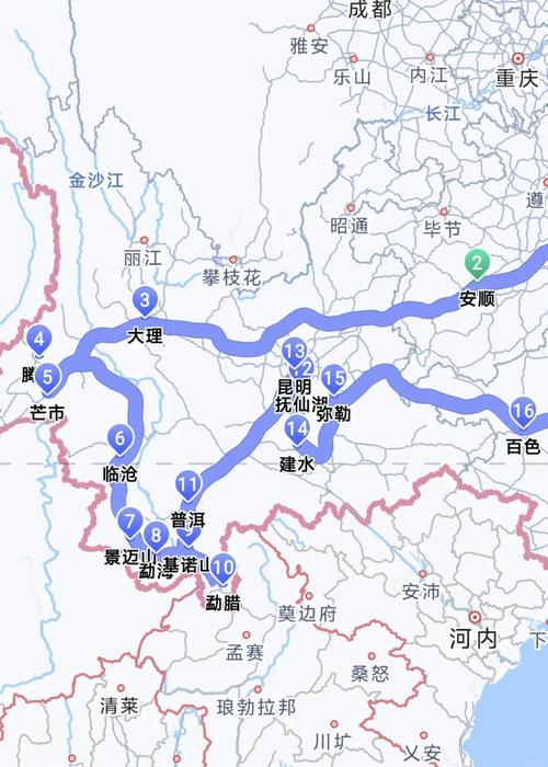 峨眉到云南路线自驾游